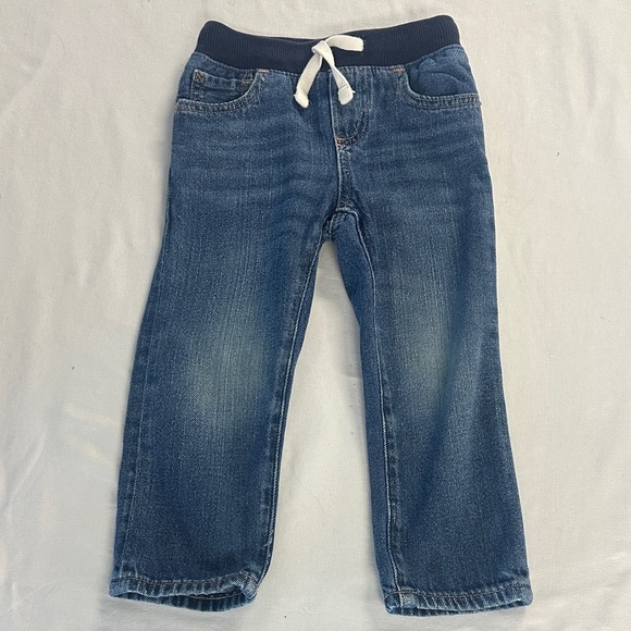 GAP Kids Blue Jeans with Ribbed Elastic Waist - Picture 1 of 2